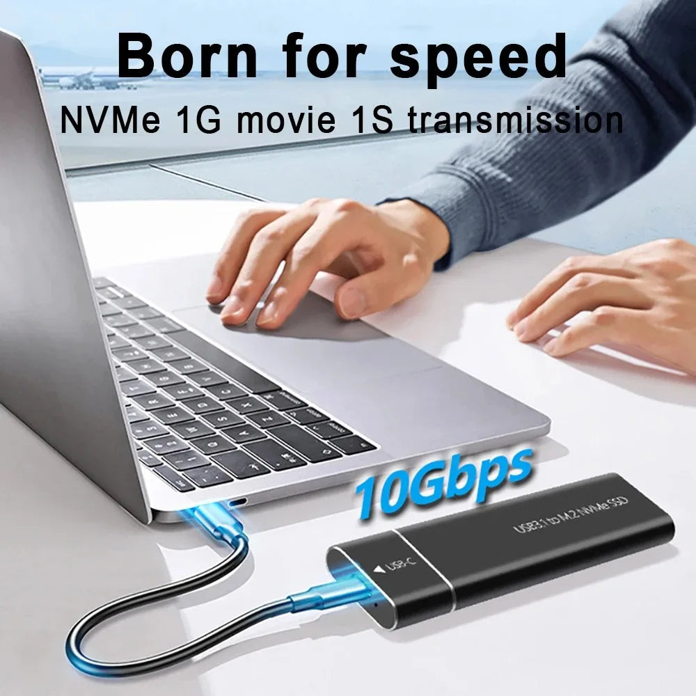 USB3.1 M.2 SSD Enclosure Mobile Case Supports NVME Protocol M.2 NVMe to USB Adapter External Hard Disk Case For Laptop Phone SSD