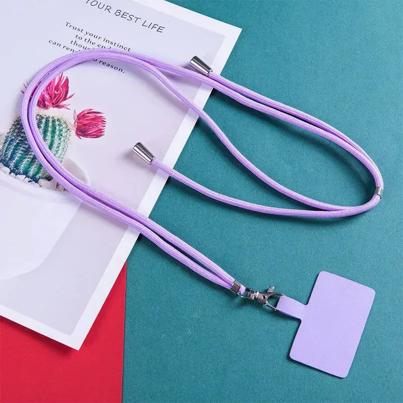 Crossbody Lanyard Necklace Strap Universal Mobile Phone Lanyard Long Adjustment Phone Case With Clip Safety Anti-Lost Lanyard