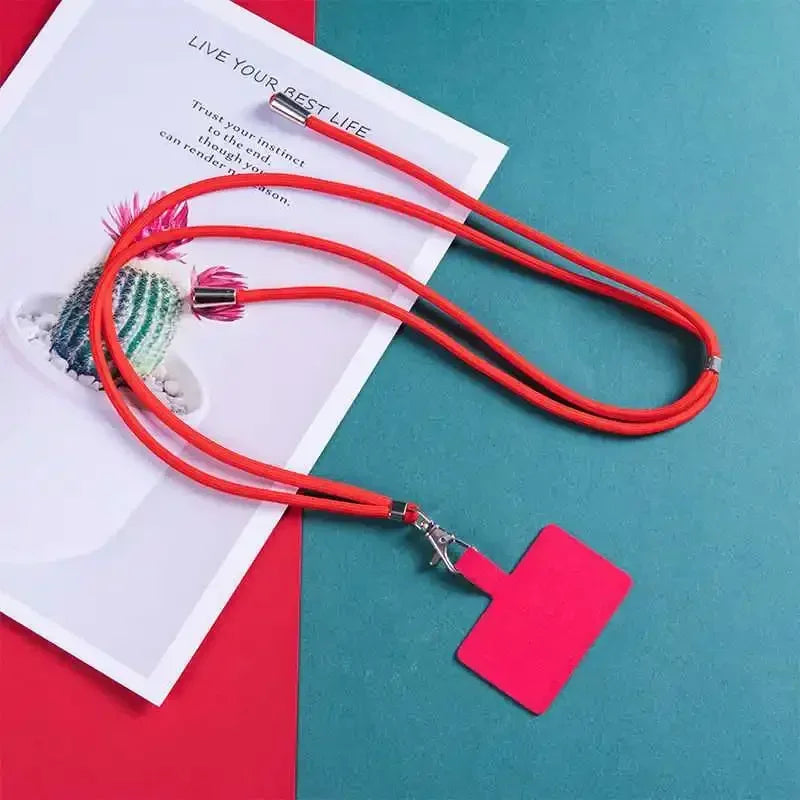 Crossbody Lanyard Necklace Strap Universal Mobile Phone Lanyard Long Adjustment Phone Case With Clip Safety Anti-Lost Lanyard