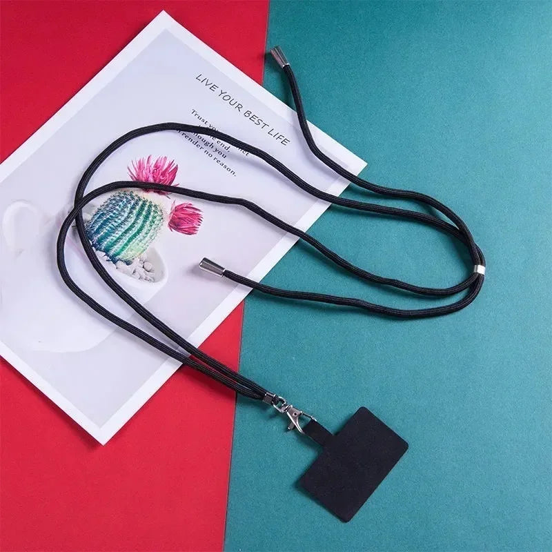 Crossbody Lanyard Necklace Strap Universal Mobile Phone Lanyard Long Adjustment Phone Case With Clip Safety Anti-Lost Lanyard