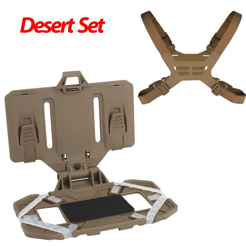 Tactical MOLLE Folding Navigation Board CS Military Airsoft Map Case Admin Panel Mobile Phone Holder for Screen Size 4.7-6.7in