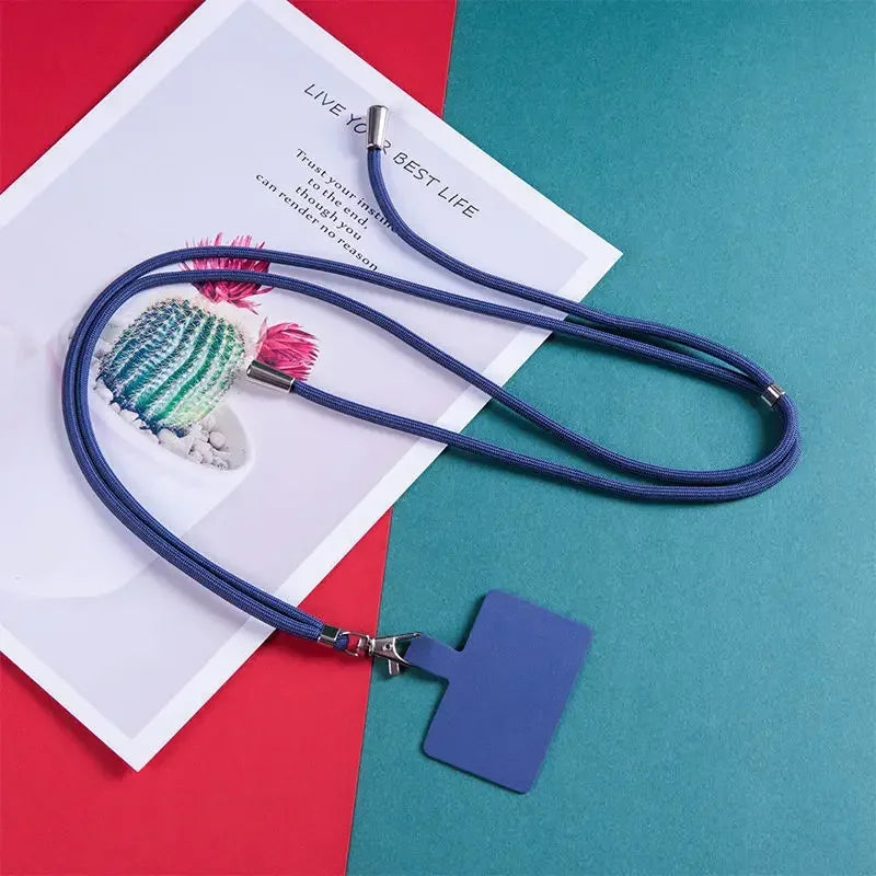 Crossbody Lanyard Necklace Strap Universal Mobile Phone Lanyard Long Adjustment Phone Case With Clip Safety Anti-Lost Lanyard