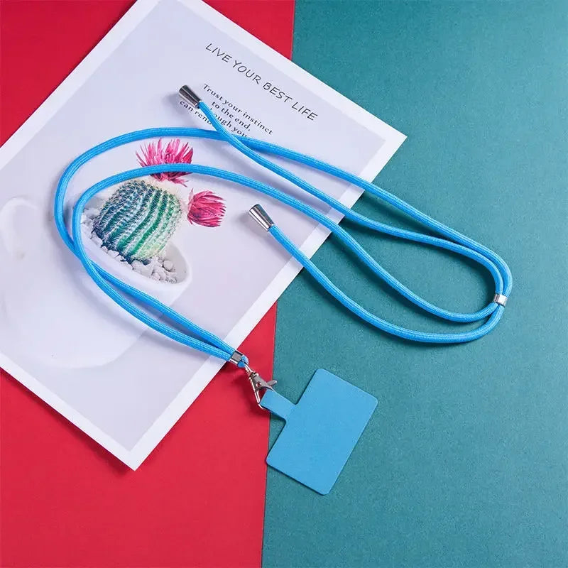 Crossbody Lanyard Necklace Strap Universal Mobile Phone Lanyard Long Adjustment Phone Case With Clip Safety Anti-Lost Lanyard