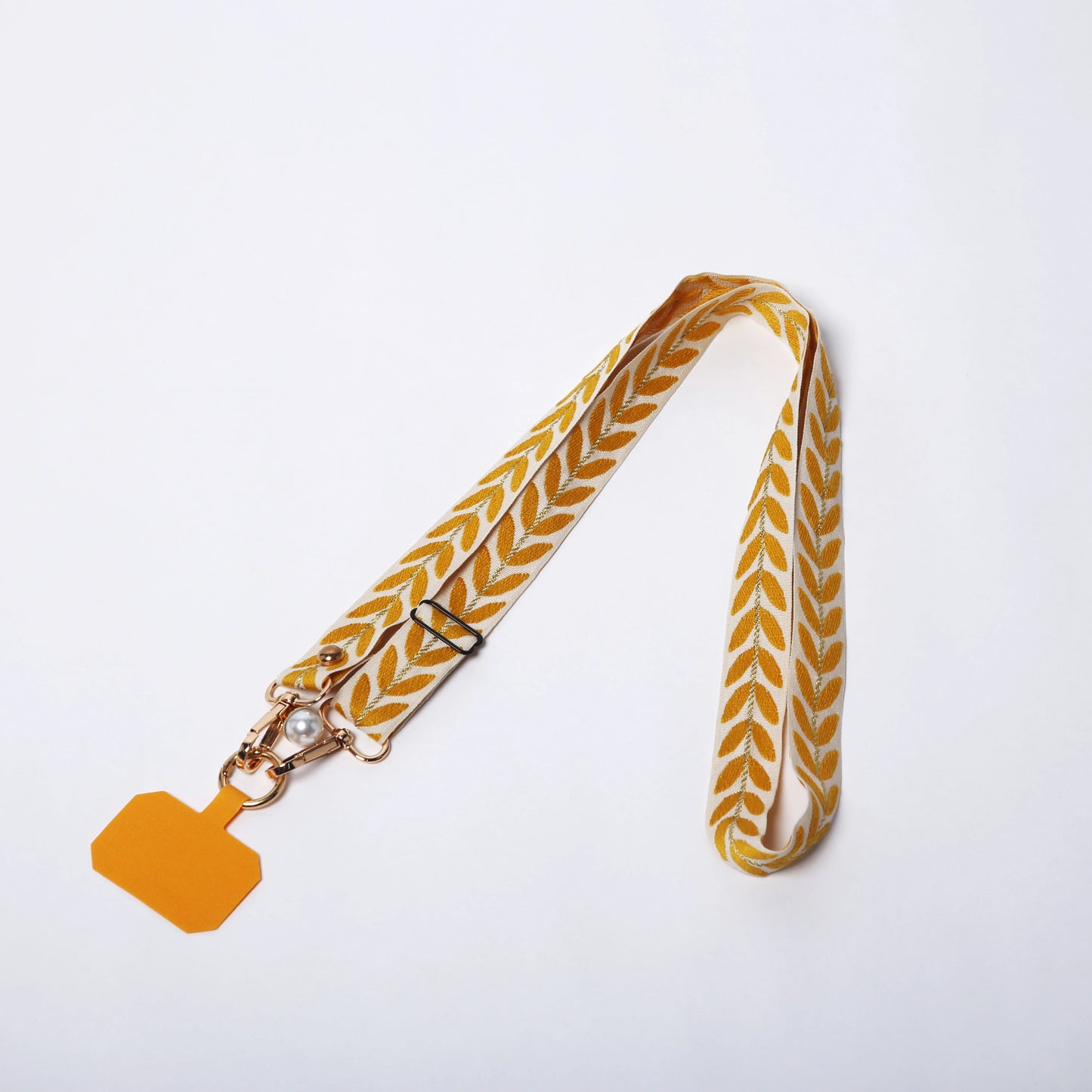 Mobile Phone Strap Lanyard Long Crossbody Shoulder Chain Faux Pearl Pendant Hanging Adjustable Hanging Neck Wide Cloth Strap
