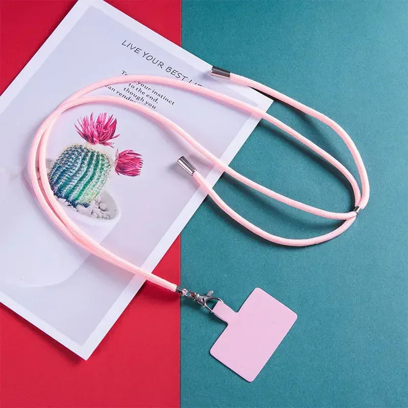 Crossbody Lanyard Necklace Strap Universal Mobile Phone Lanyard Long Adjustment Phone Case With Clip Safety Anti-Lost Lanyard