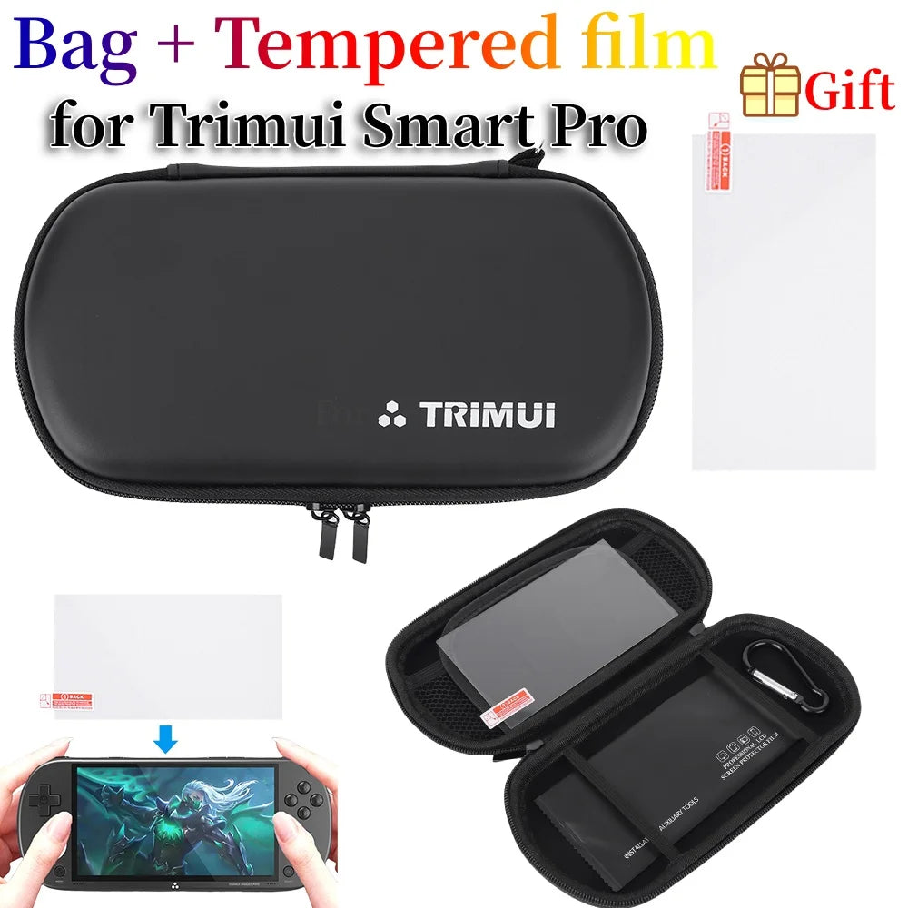 For Trimui Smart Pro EVA Hard Carrying Case Anti-scratch Hardshell Case Dustproof Waterproof Storage for Handheld Game Console