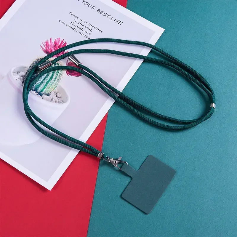 Crossbody Lanyard Necklace Strap Universal Mobile Phone Lanyard Long Adjustment Phone Case With Clip Safety Anti-Lost Lanyard